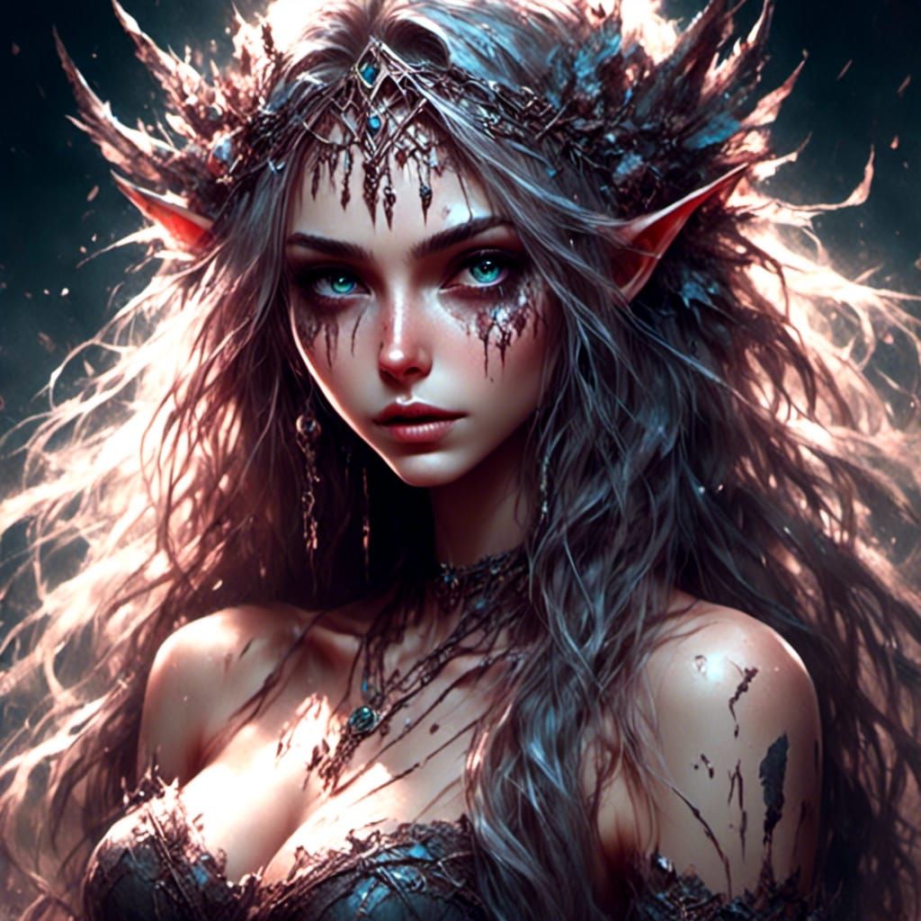 She is in the darkness