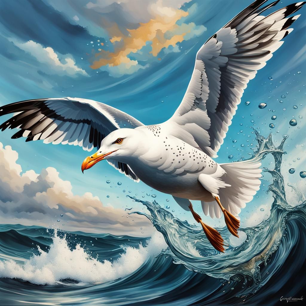seagull  by @Larisa Aadhya