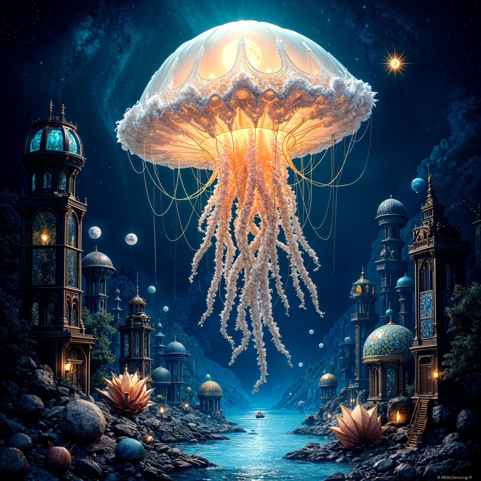 Echoes in a Liquid Hourglass