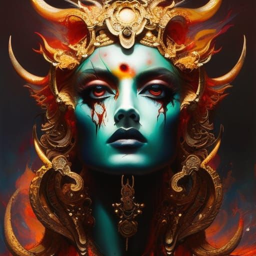 Beautiful Demon Queen - AI Generated Artwork - NightCafe Creator