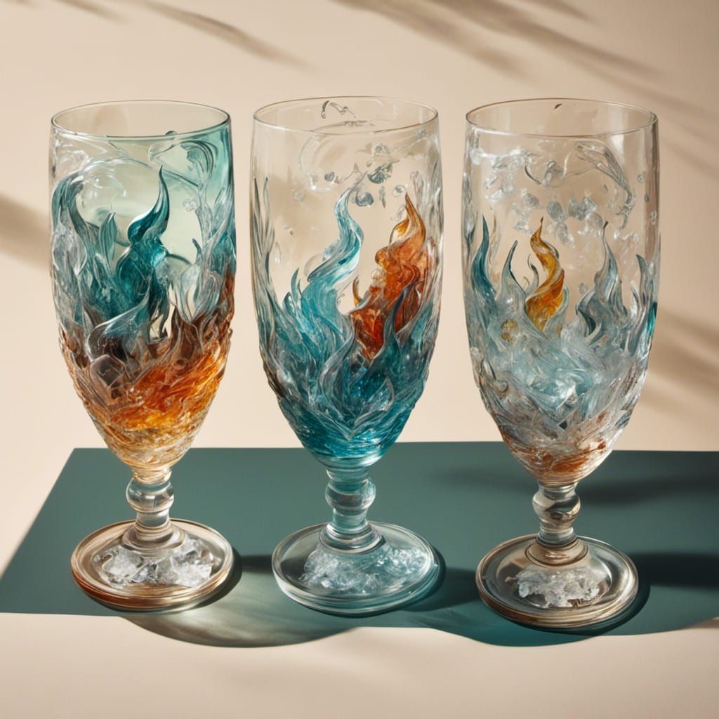 Four Elements in Glasses: A Symbolic Representation