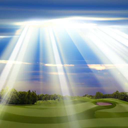 Golf course in heaven! AI Generated Artwork NightCafe Creator