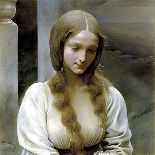 Portrait of young woman, by Alan Lee