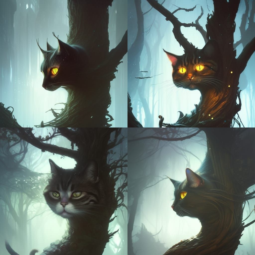 cat face tree - AI Generated Artwork - NightCafe Creator