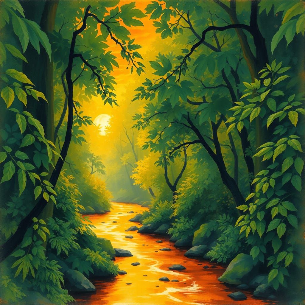 Beautiful gray cat staring out of the window of a cozy cottage looking out over the beautiful English hills under intense golden evening sky...