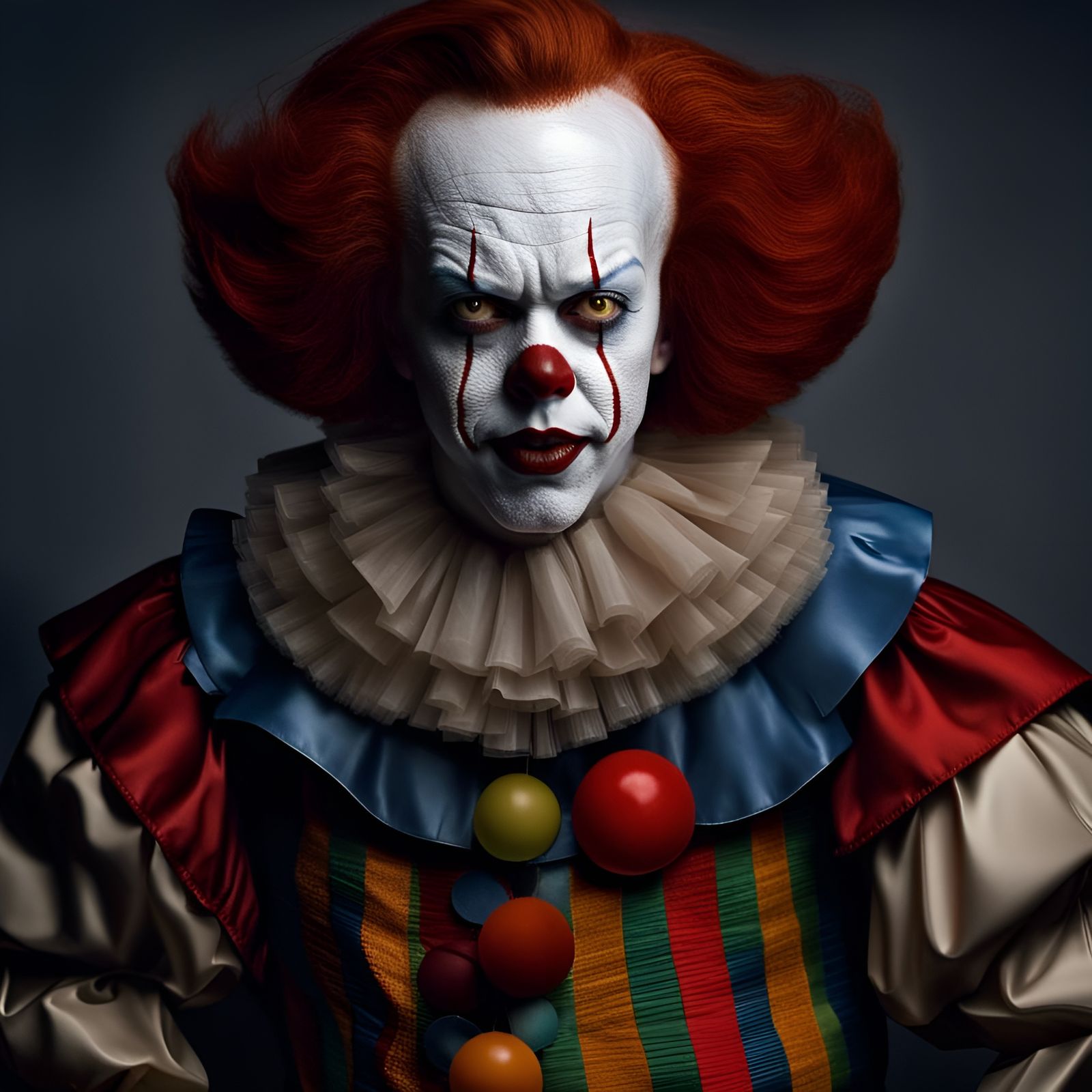 Pennywise from the Stephen King movie IT, Tim Curry - AI Generated ...