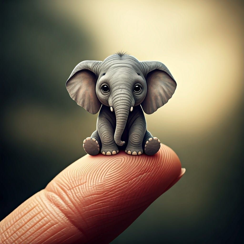 Mini elephant   by @Skyangel