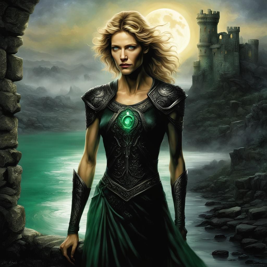 Tricia Helfer as a female vampire