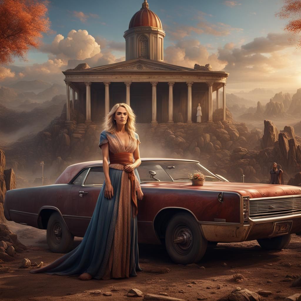 Carrie Underwood hanging out with Jesus in a car