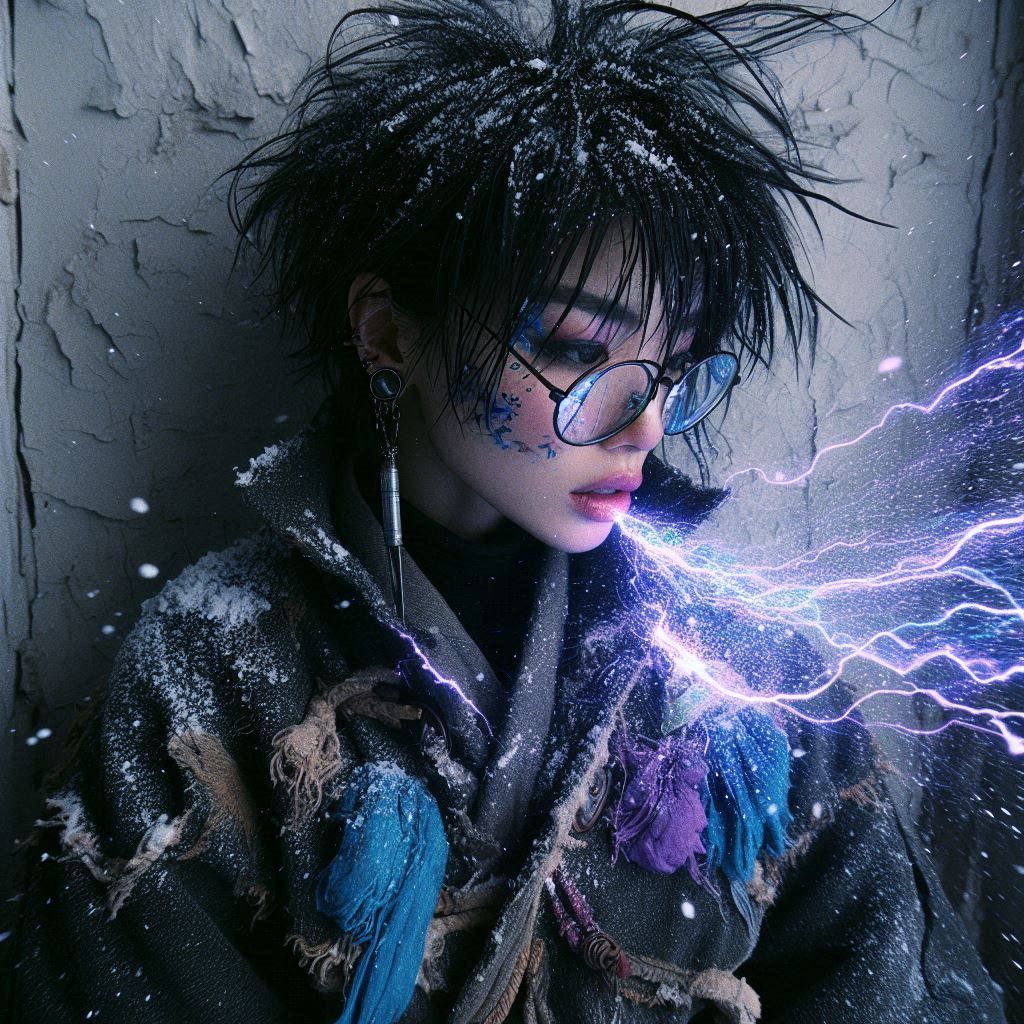 Cyberpunk Japanese portrait