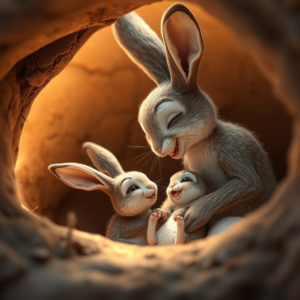 Tickling the baby  by @Wish