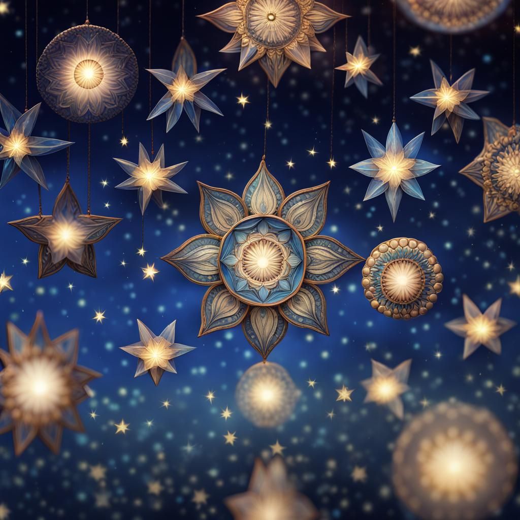 The Stars in the Sky Mandalas - AI Generated Artwork - NightCafe Creator