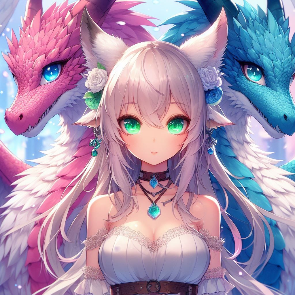 Wolf Girl & Dragons