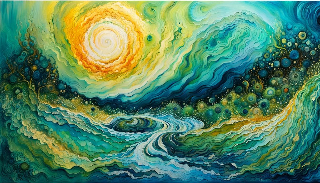 Soothing blues and greens