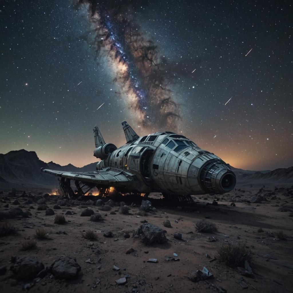 The old crashed spaceship