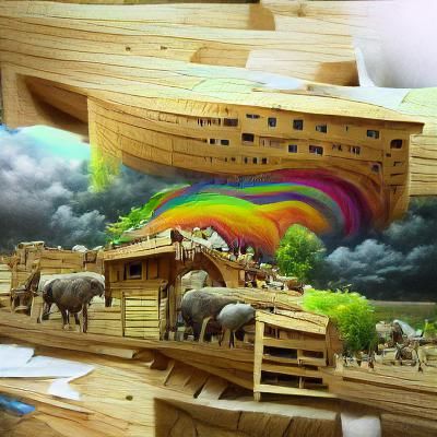 Noah ark  rainbow