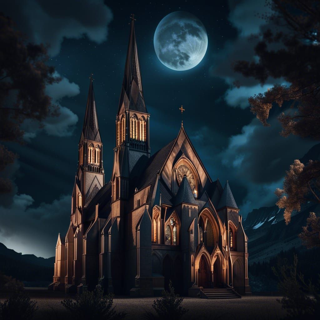 Gothic Church 2 - AI Generated Artwork - NightCafe Creator