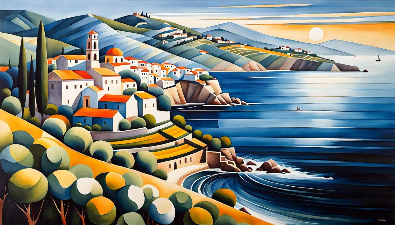 Four Images (4/4): Mediterranean aesthetics through aquarell...