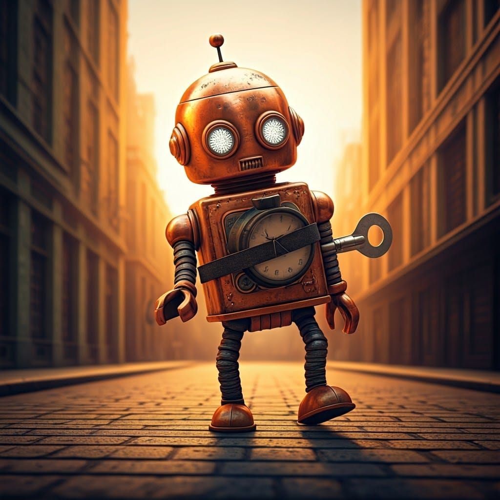 a windup toy robot