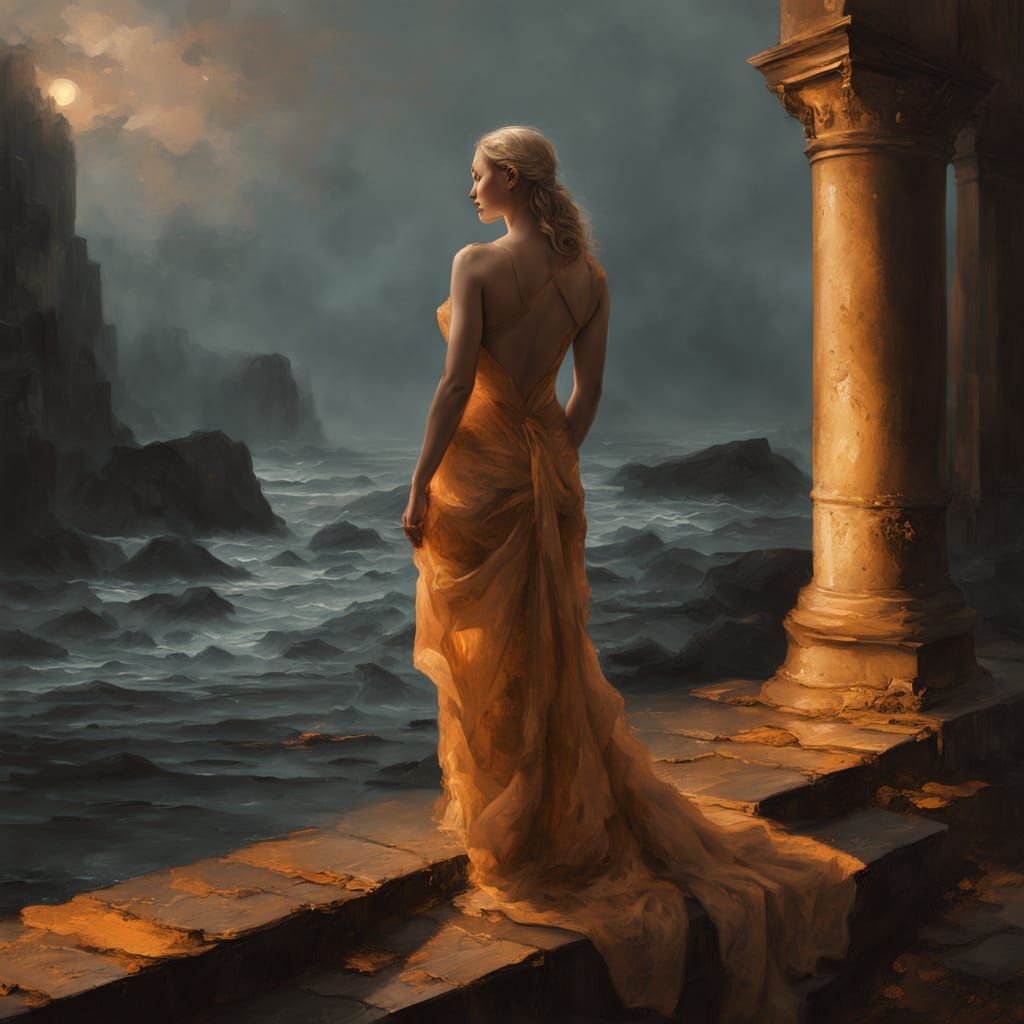 Sensual Baroque Beauty in Gritty Medieval Ruins