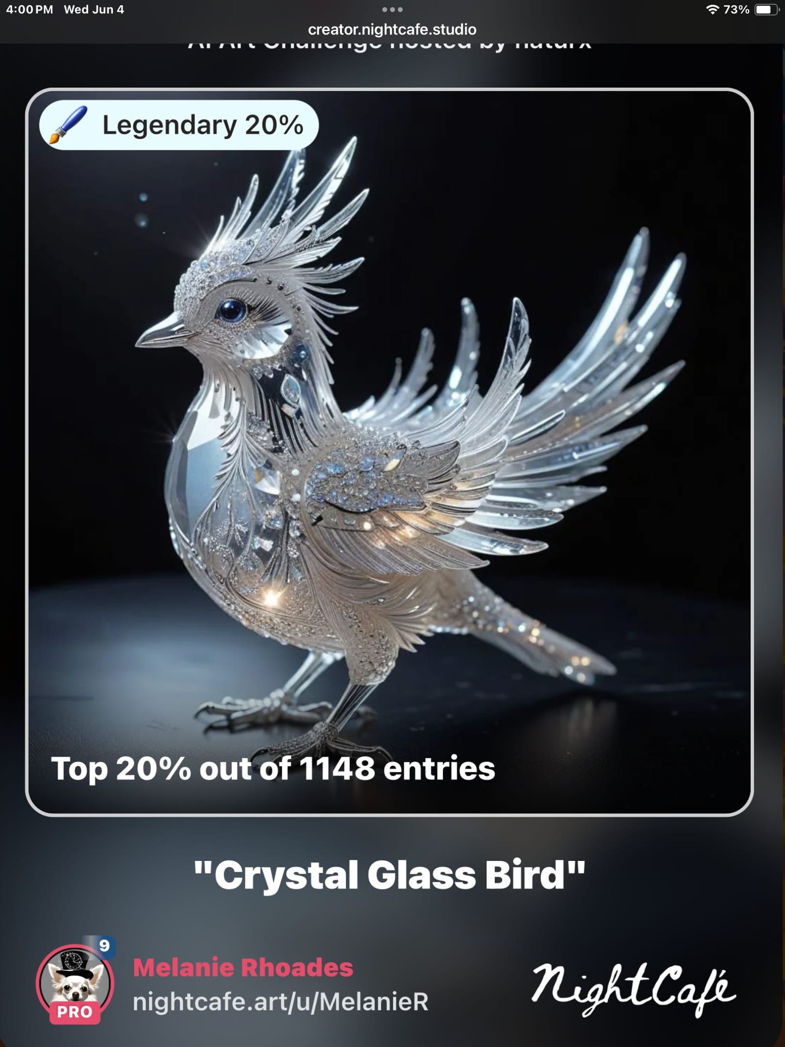 Crystal Glass Bird