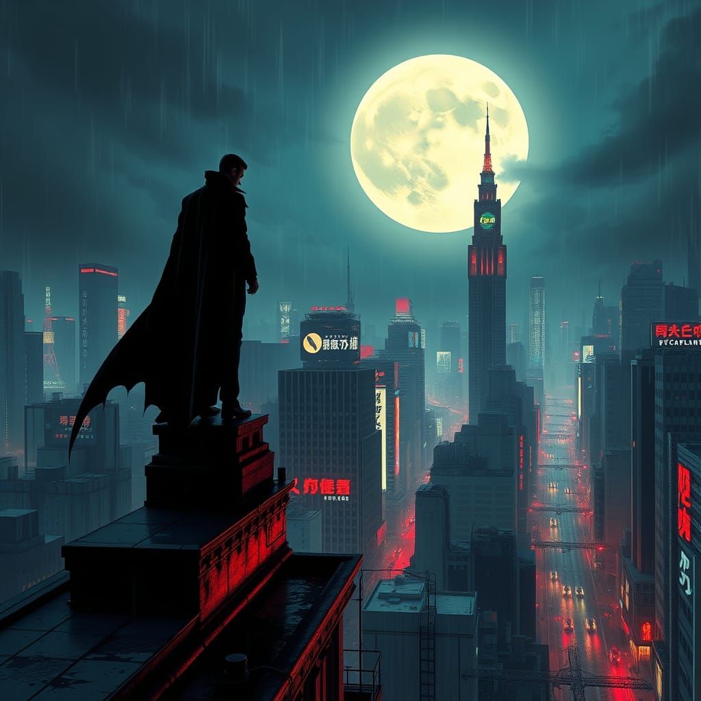 Rooftop Vampire   by @Random Noise