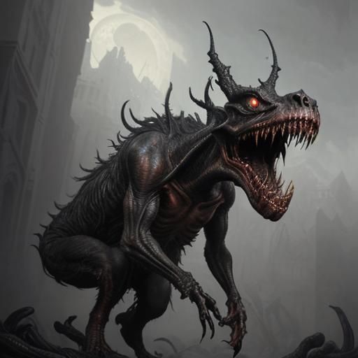 A Demonic Beast - AI Generated Artwork - NightCafe Creator