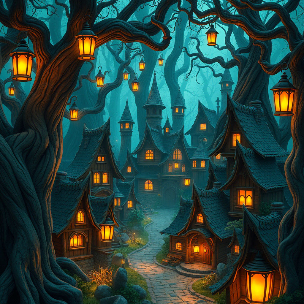 Whimsical forest