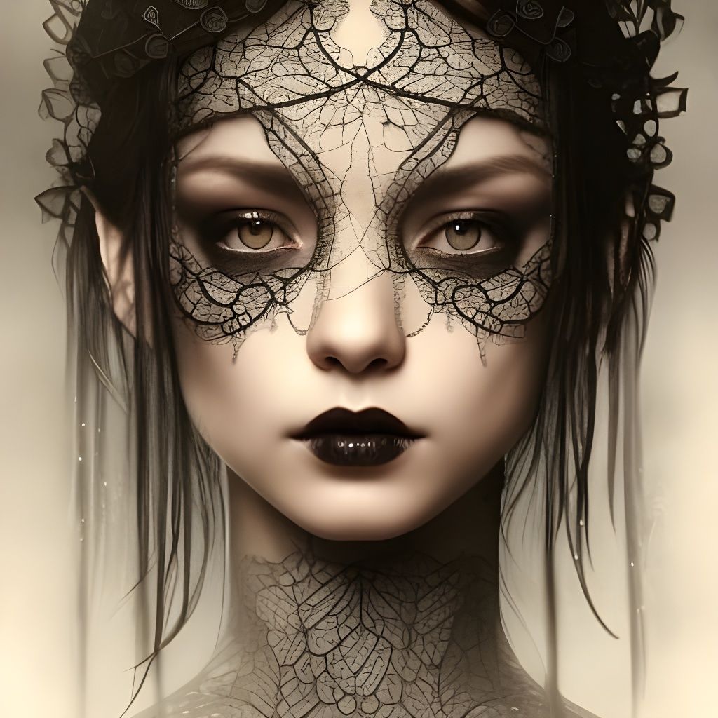 Leaf Lace AI Generated Artwork NightCafe Creator