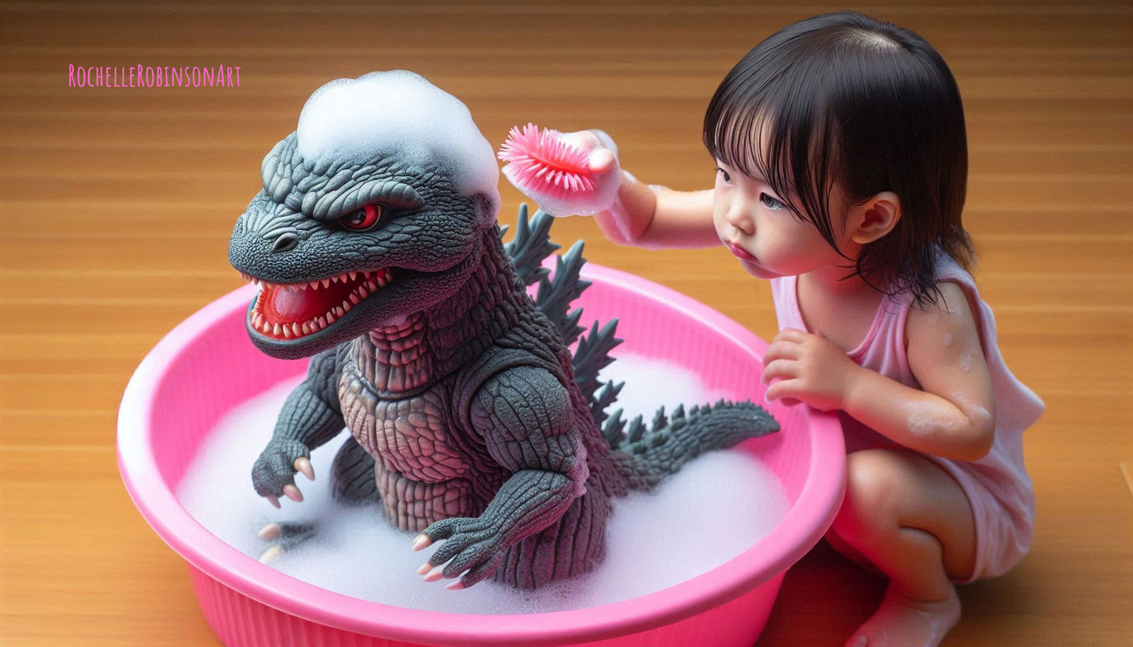 A Girl And Her Pet Godzilla