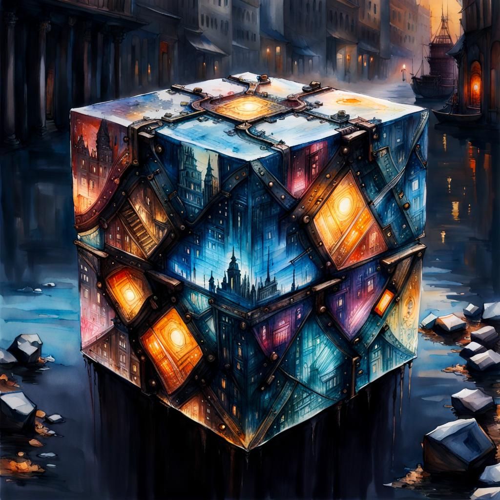 cube in water
