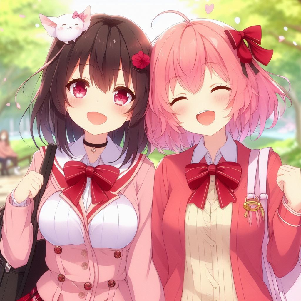 Moon and Peony in the park