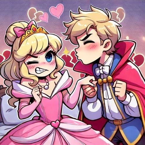 annoyed sleeping beauty