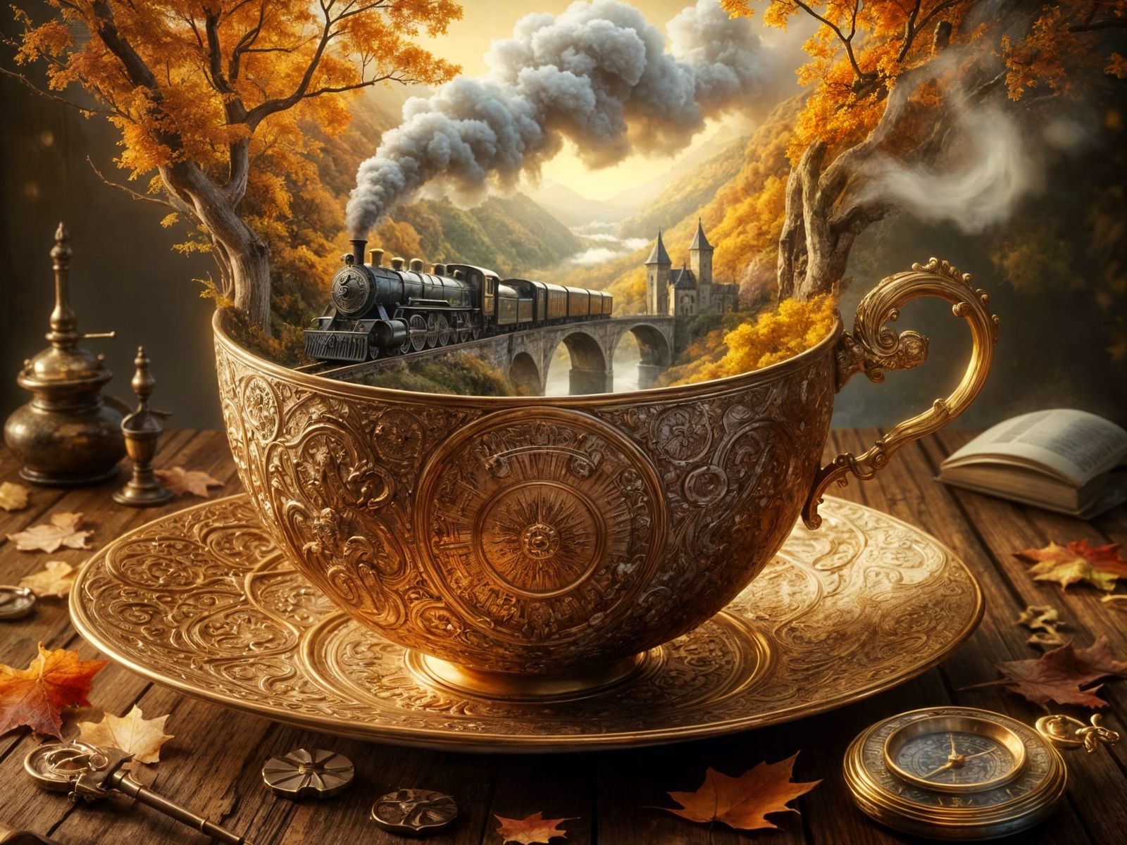 <lora:FiosTeacupRealms:1.0> The Sharnwick Express