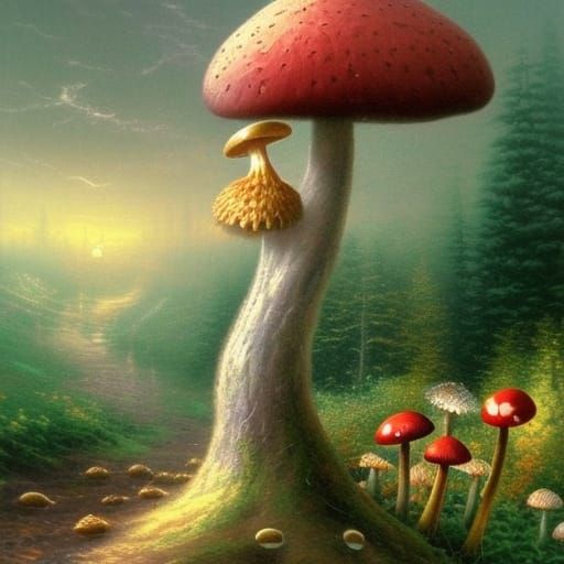 Cute little mushroom guy ) AI Generated Artwork NightCafe Creator