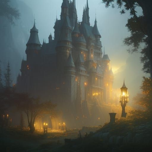 Fantasy Castle - Ai Generated Artwork - Nightcafe Creator