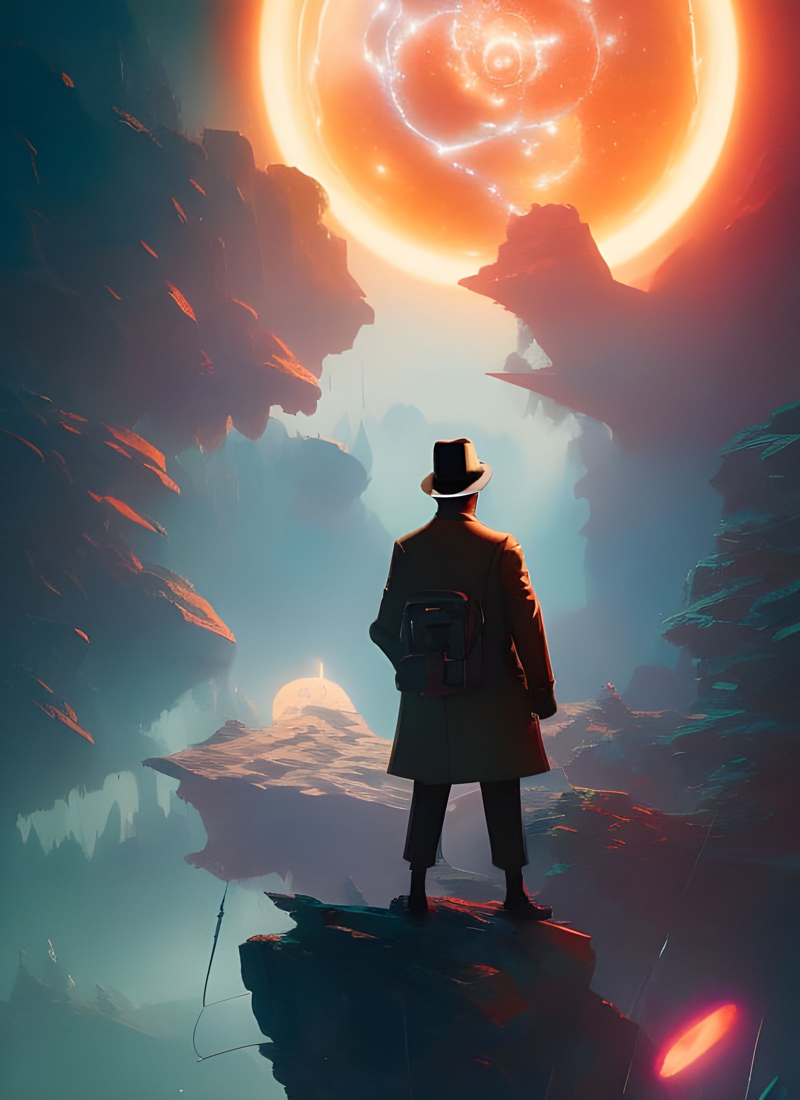 Time Traveler - Stuck in an Unknown Dimension  by @WhiteHatGFX