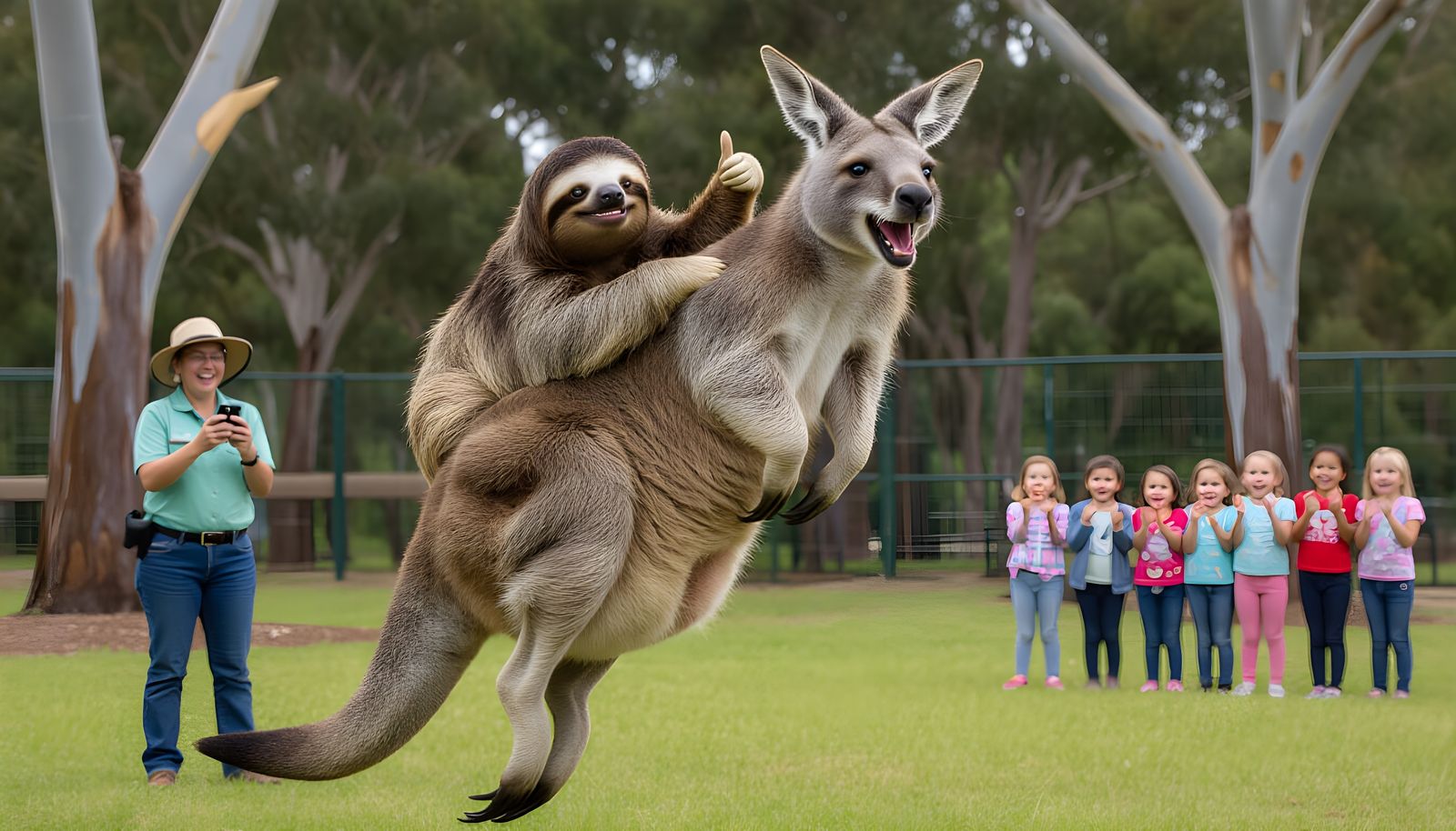Still Sloth on Bouncy Kangaroo  by @Gary Murakami