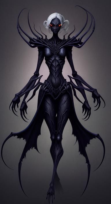 Driders appear as drow from the waist up, with their lower portions replaced by the abdomen and legs of immense spiders.