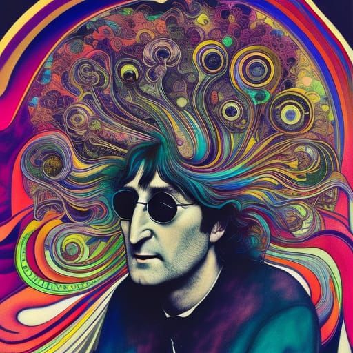 CELEBRITY JOHN LENNON NBR 7 - AI Generated Artwork - NightCafe Creator