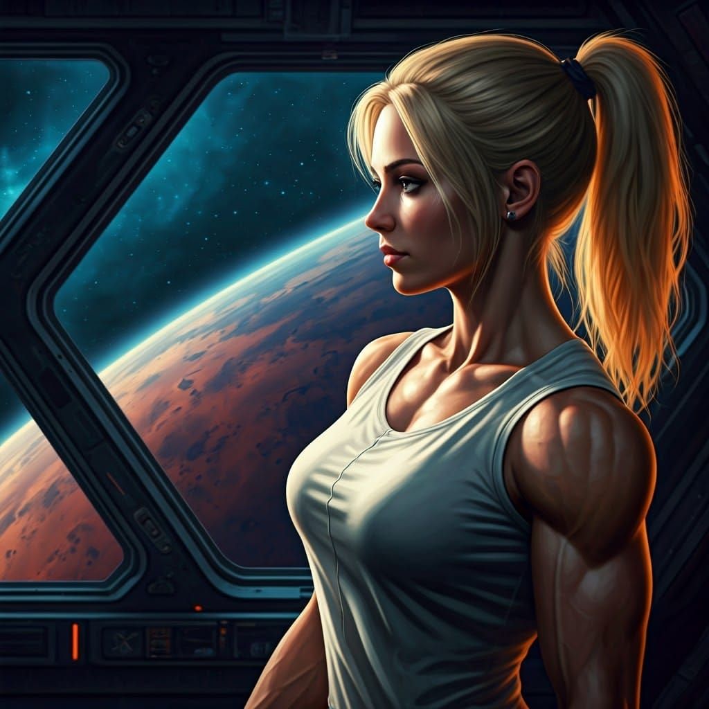 Exploring space on a spaceship  by @BlueNinja