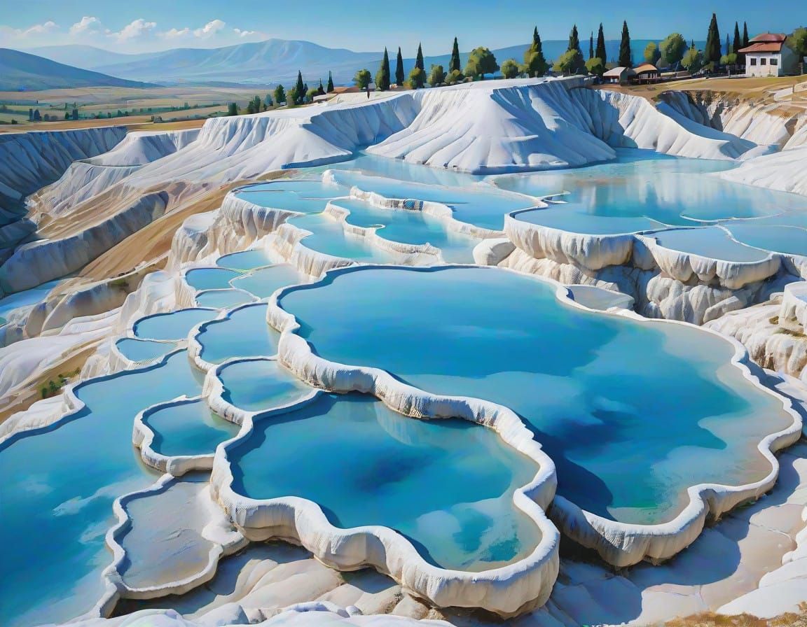 Pamukkale, Turkey  by @Zabrie