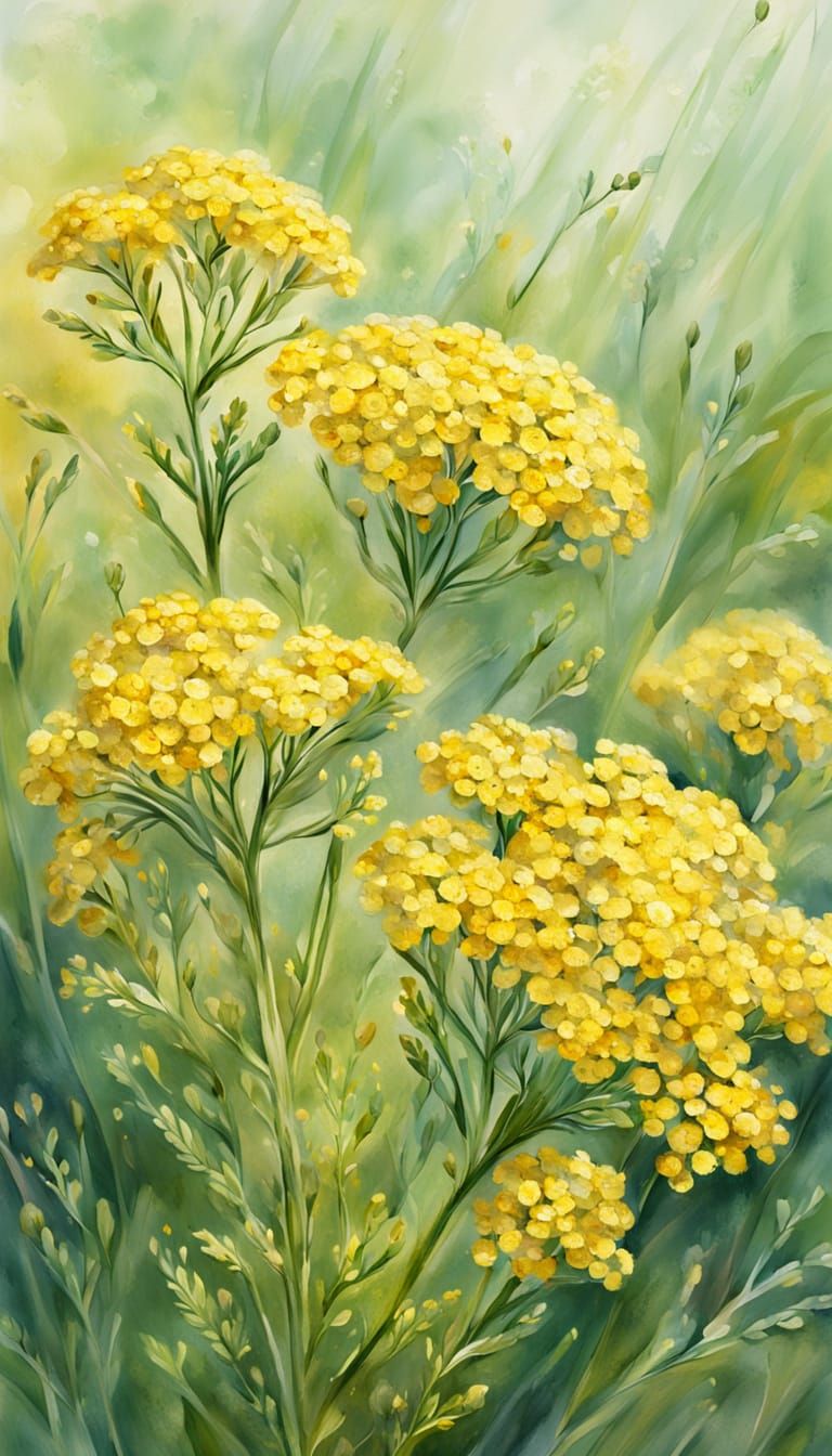 Astonishing Yellow Yarrow  by @LongmaRyu