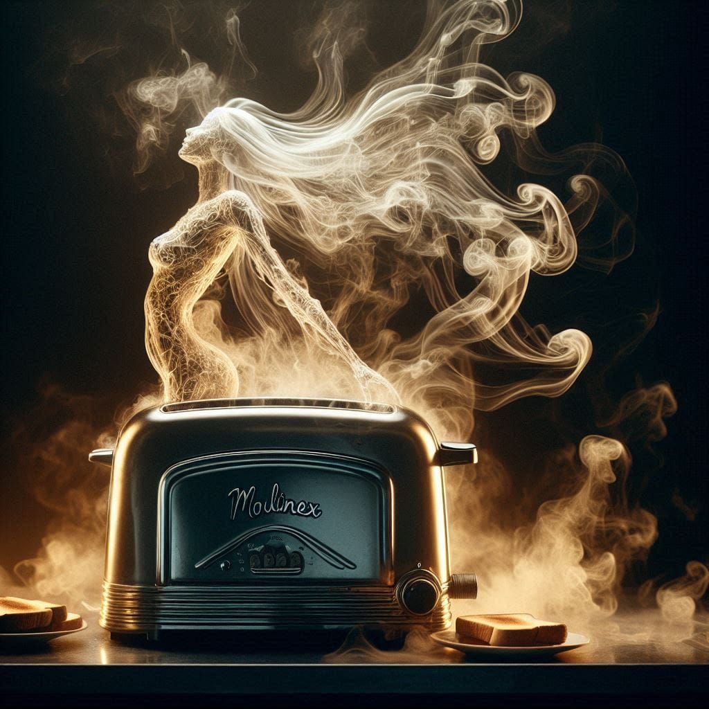 Old Vintage Bread Toaster Ghost