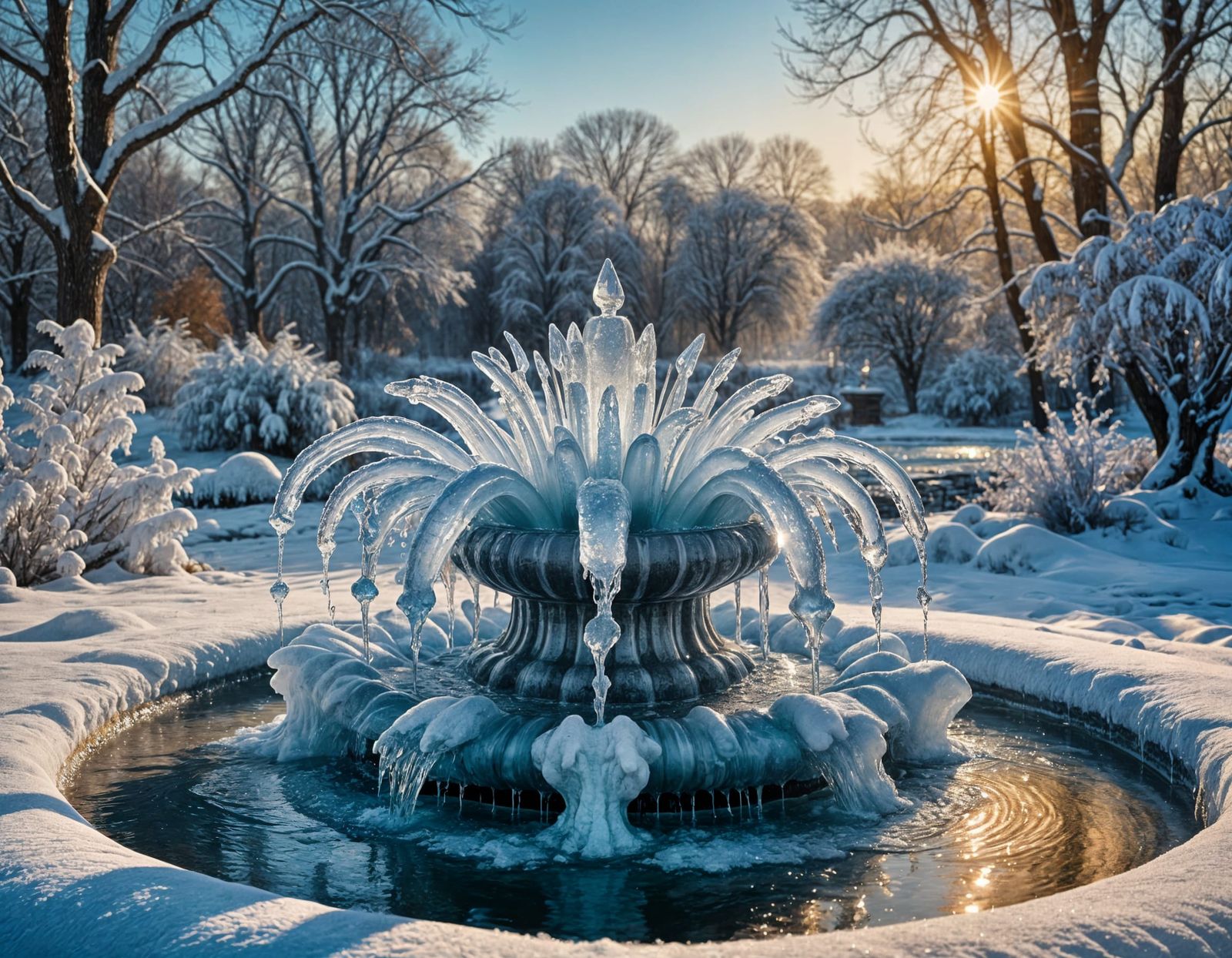 The magical frozen fountains  by @Francis H