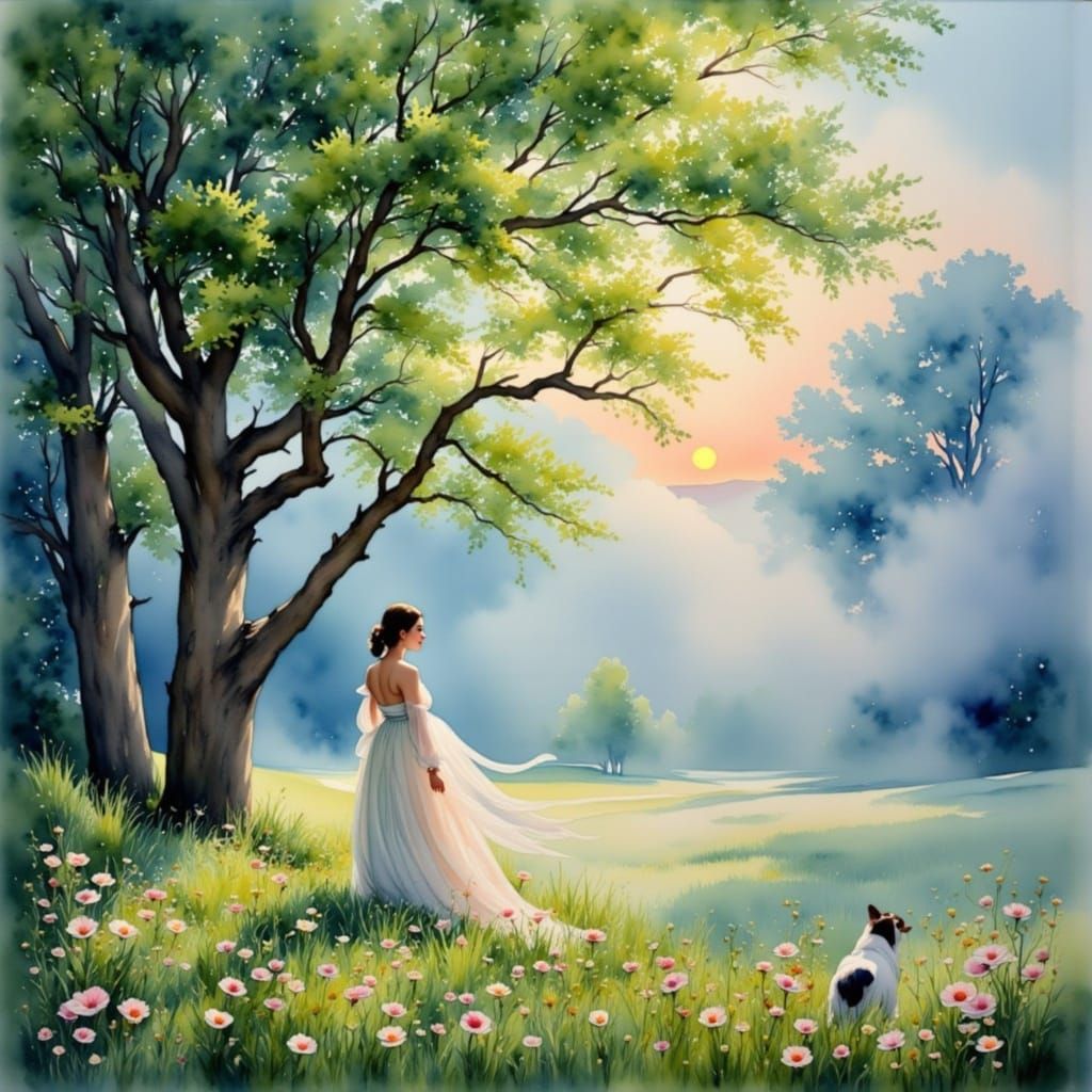 My dreamland <lora:Watercolor-flux:1.0>