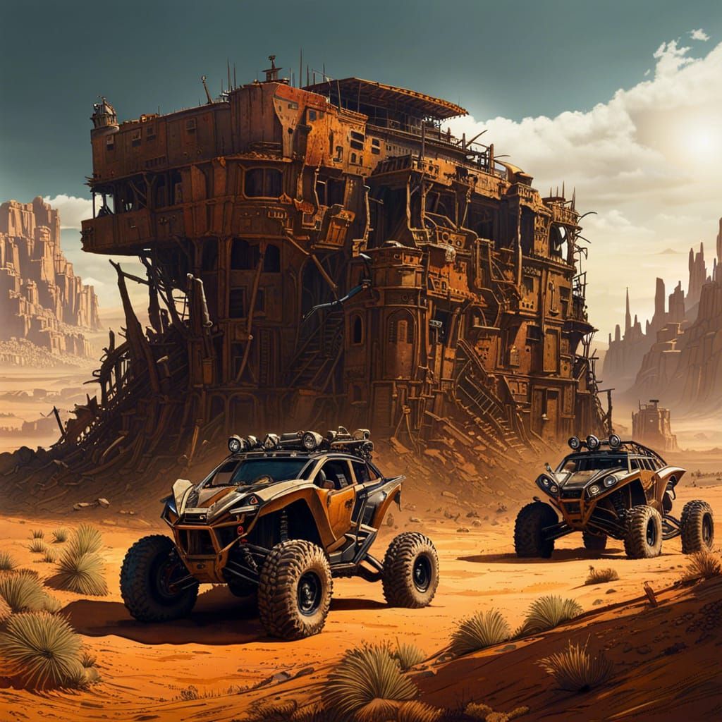 Post Apocalyptic Monuments, ancient, weathered, cracked & fallen