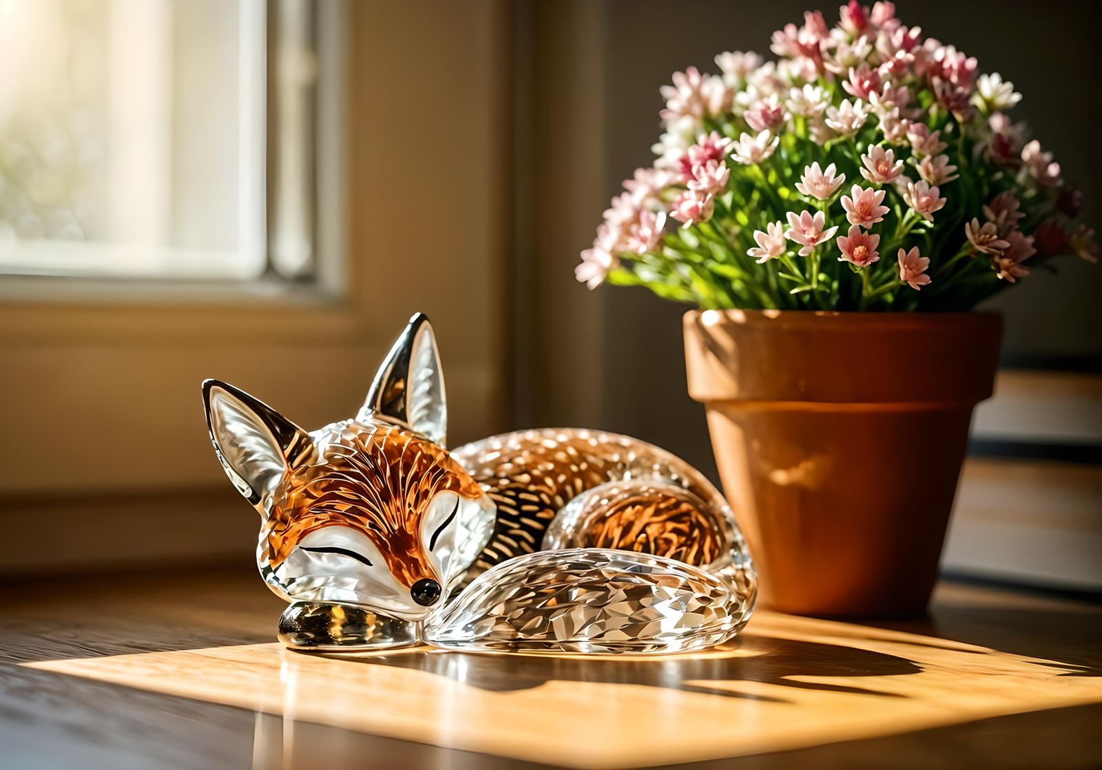 Shiny glass fox nap  by @BM