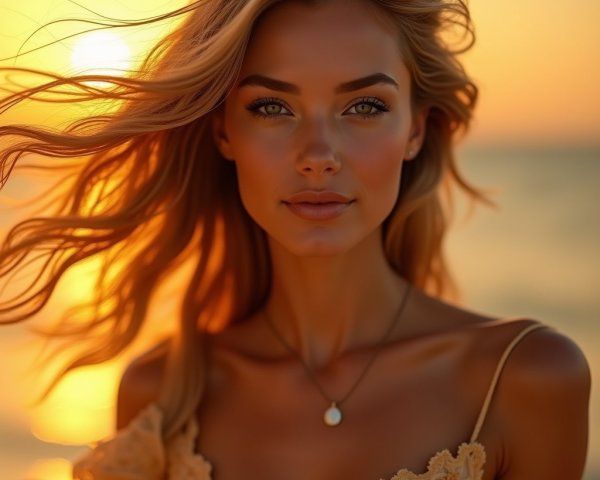 Golden glow portrait