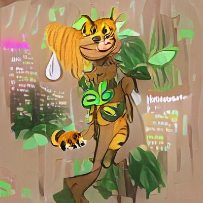 honey cat fursona rainforest
